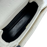 シャネル CHANEL マトラッセチェーンショルダーバッグ AS2484 ホワイト ゴールド金具 キャビアスキン レディース ショルダーバッグ