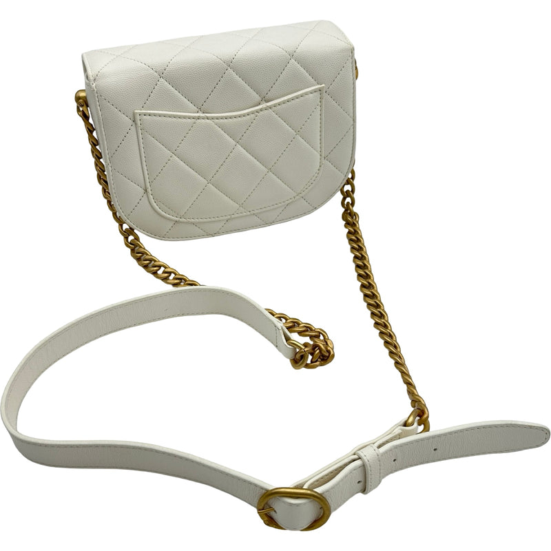 シャネル CHANEL マトラッセチェーンショルダーバッグ AS2484 ホワイト