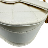 シャネル CHANEL マトラッセチェーンショルダーバッグ AS2484 ホワイト ゴールド金具 キャビアスキン レディース ショルダーバッグ
