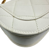 シャネル CHANEL マトラッセチェーンショルダーバッグ AS2484 ホワイト ゴールド金具 キャビアスキン レディース ショルダーバッグ