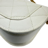 シャネル CHANEL マトラッセチェーンショルダーバッグ AS2484 ホワイト ゴールド金具 キャビアスキン レディース ショルダーバッグ
