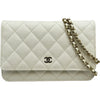 シャネル CHANEL マトラッセチェーンウォレット AP0250 ホワイト ゴールド金具 キャビアスキン レディース ショルダーバッグ