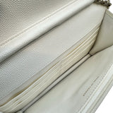 シャネル CHANEL マトラッセチェーンウォレット AP0250 ホワイト ゴールド金具 キャビアスキン レディース ショルダーバッグ