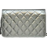 シャネル CHANEL ココロック チェーンウォレット A80766 22番台 シルバー シルバー金具 エナメル レディース ショルダーバッグ