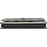シャネル CHANEL ココロック チェーンウォレット A80766 22番台 シルバー シルバー金具 エナメル レディース ショルダーバッグ
