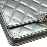 シャネル CHANEL ココロック チェーンウォレット A80766 22番台 シルバー シルバー金具 エナメル レディース ショルダーバッグ