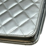 シャネル CHANEL ココロック チェーンウォレット A80766 22番台 シルバー シルバー金具 エナメル レディース ショルダーバッグ