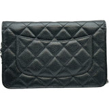 シャネル CHANEL マトラッセチェーンウォレット AP0250 ブラック シルバー金具 キャビアスキン レディース ショルダーバッグ