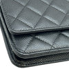 シャネル CHANEL マトラッセチェーンウォレット AP0250 ブラック シルバー金具 キャビアスキン レディース ショルダーバッグ