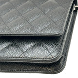 シャネル CHANEL マトラッセチェーンウォレット AP0250 ブラック シルバー金具 キャビアスキン レディース ショルダーバッグ