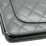 シャネル CHANEL マトラッセチェーンウォレット AP0250 ブラック シルバー金具 キャビアスキン レディース ショルダーバッグ