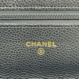 シャネル CHANEL マトラッセチェーンウォレット AP0250 ブラック ゴールド金具 キャビアスキン レディース ショルダーバッグ