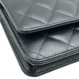 シャネル CHANEL マトラッセチェーンウォレット AP0250 ブラック ゴールド金具 キャビアスキン レディース ショルダーバッグ