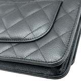シャネル CHANEL マトラッセチェーンウォレット AP0250 ブラック ゴールド金具 キャビアスキン レディース ショルダーバッグ