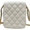 シャネル CHANEL マトラッセ ショルダーバッグ ホワイト ゴールド金具 キャビアスキン レディース ショルダーバッグ