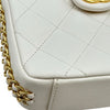 シャネル CHANEL マトラッセ ショルダーバッグ ホワイト ゴールド金具 キャビアスキン レディース ショルダーバッグ