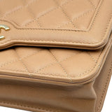 シャネル CHANEL マトラッセ ミニフラップ AS5048 ベージュ ゴールド金具 ラムスキン レディース ショルダーバッグ