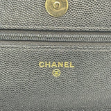 シャネル CHANEL マトラッセチェーンウォレット AP4171 ブラック ゴールド金具 キャビアスキン レディース ショルダーバッグ
