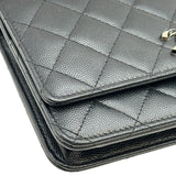 シャネル CHANEL マトラッセチェーンウォレット AP4171 ブラック ゴールド金具 キャビアスキン レディース ショルダーバッグ