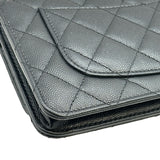 シャネル CHANEL マトラッセチェーンウォレット AP4171 ブラック ゴールド金具 キャビアスキン レディース ショルダーバッグ