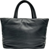 サンローラン SAINT LAURENT ワイドロゴトートバッグ 756269 ブラック ナッパレザー レディース トートバッグ