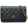 シャネル CHANEL マトラッセチェーンウォレット AP0250 ブラック ゴールド金具 キャビアスキン レディース ショルダーバッグ