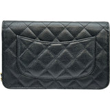 シャネル CHANEL マトラッセチェーンウォレット AP0250 ブラック ゴールド金具 キャビアスキン レディース ショルダーバッグ