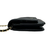 シャネル CHANEL マトラッセチェーンウォレット AP0250 ブラック ゴールド金具 キャビアスキン レディース ショルダーバッグ