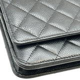 シャネル CHANEL マトラッセチェーンウォレット AP0250 ブラック ゴールド金具 キャビアスキン レディース ショルダーバッグ