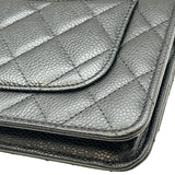 シャネル CHANEL マトラッセチェーンウォレット AP0250 ブラック ゴールド金具 キャビアスキン レディース ショルダーバッグ