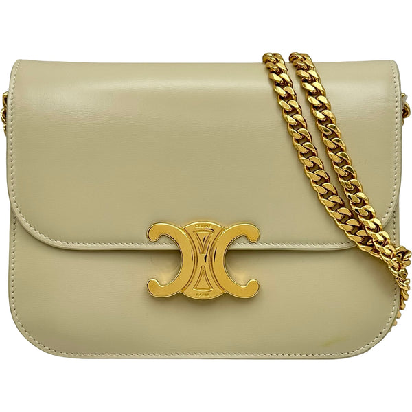 セリーヌ CELINE ティーントリオンフ チェーンショルダーバッグ ソフト