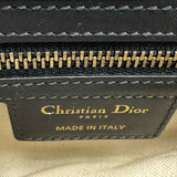 クリスチャン・ディオール Christian Dior オブリークサドルバッグ ネイビー ゴールド金具 キャンバス レディース ショルダーバッグ