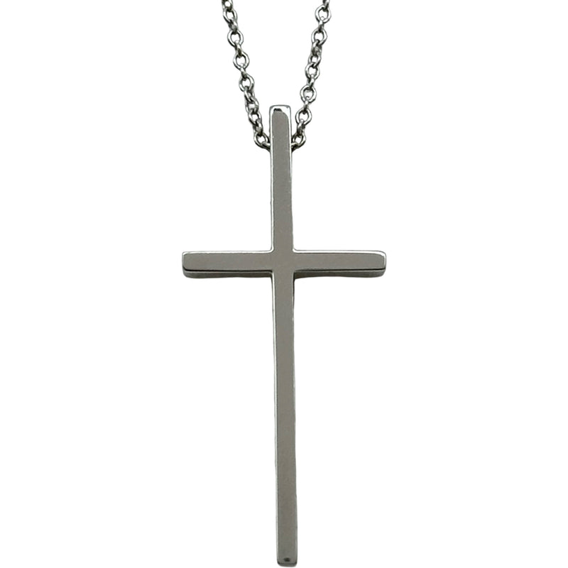 ティファニー TIFFANY＆CO メトロクロスネックレス ホワイトゴールド
