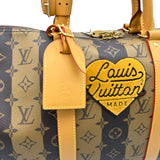 ルイ・ヴィトン LOUIS VUITTON キーポル・バンドリエール 50 LV×NIGO M45967 ブラウン モノグラム ・ストライプ ユニセックス ボストンバッグ
