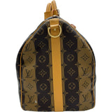 ルイ・ヴィトン LOUIS VUITTON キーポル・バンドリエール 50 LV×NIGO M45967 ブラウン モノグラム ・ストライプ ユニセックス ボストンバッグ