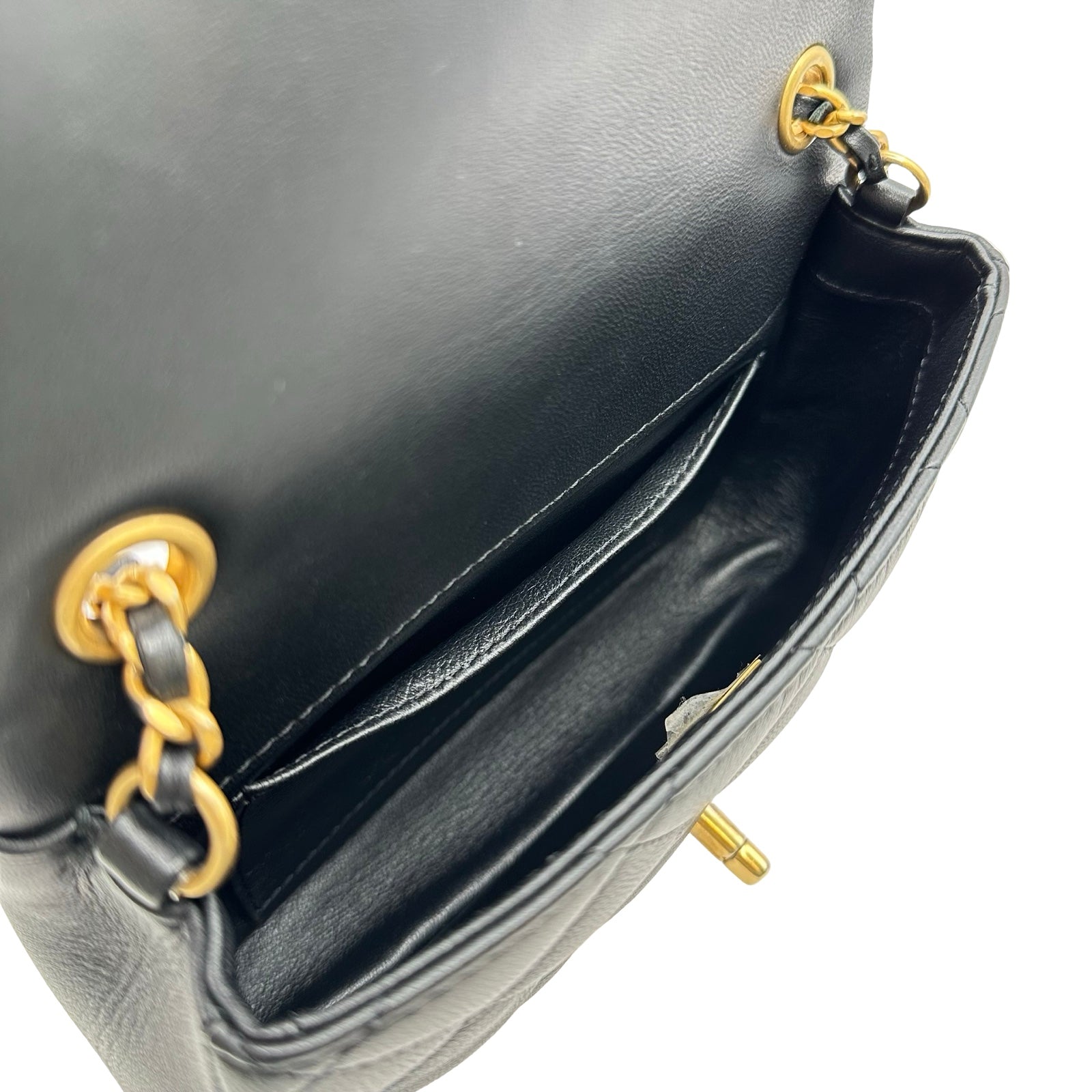 シャネル CHANEL ミニフラップバッグ18 AS3457 ブラック ゴールド金具