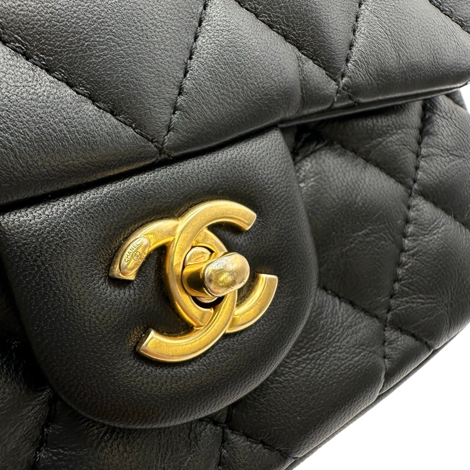 シャネル CHANEL ミニフラップバッグ18 AS3457 ブラック ゴールド金具