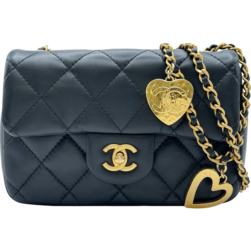 シャネル CHANEL ミニフラップバッグ18 AS3457 ブラック ゴールド金具