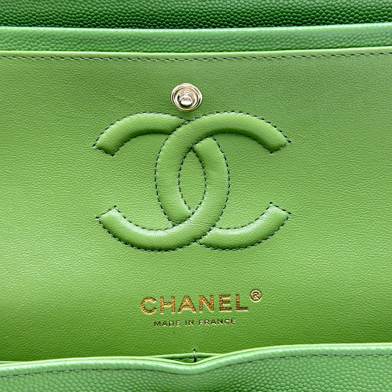 シャネル CHANEL マトラッセ23 A01113 グリーン ゴールド金具 キャビア