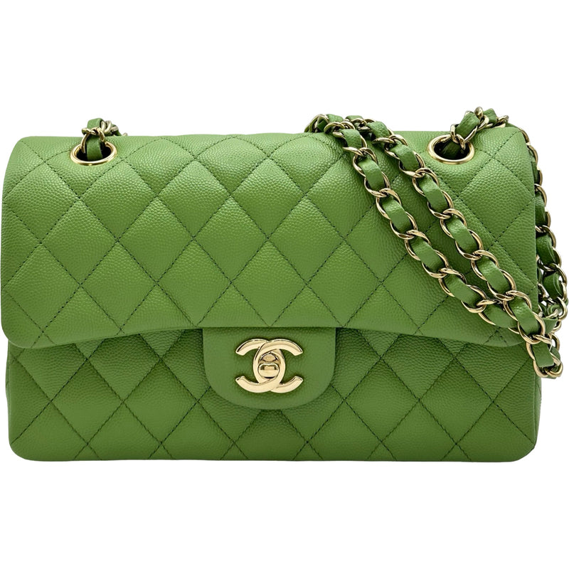 シャネル CHANEL マトラッセ23 A01113 グリーン ゴールド金具 キャビア