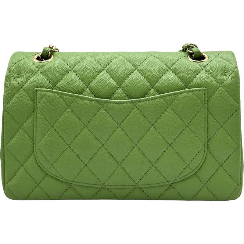 シャネル CHANEL マトラッセ23 A01113 グリーン ゴールド金具 キャビア