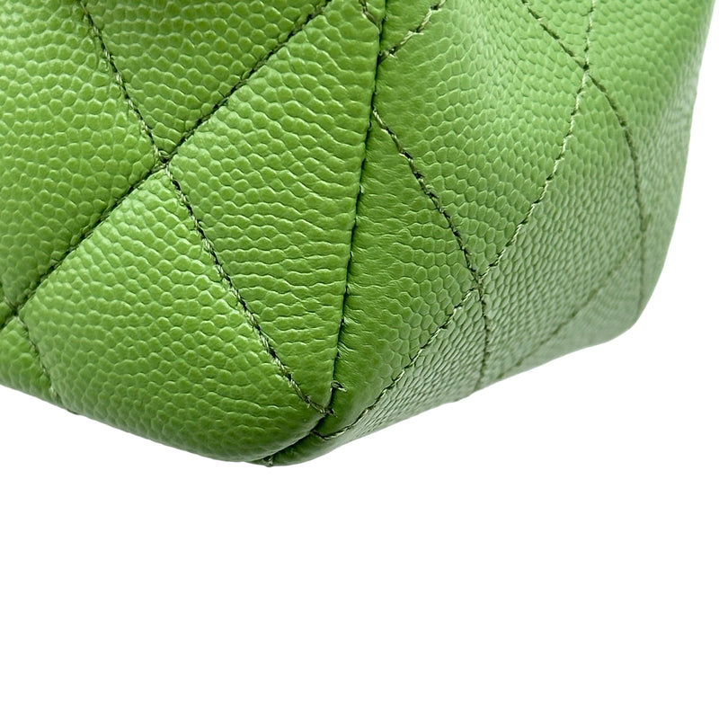 シャネル CHANEL マトラッセ23 A01113 グリーン ゴールド金具 キャビア