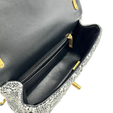 シャネル CHANEL マトラッセパールチェーンショルダーバッグ AS4384 ブラック/ホワイト ゴールド金具 ツイード レディース ショルダーバッグ