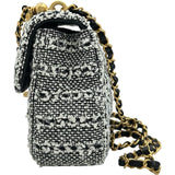 シャネル CHANEL マトラッセパールチェーンショルダーバッグ AS4384 ブラック/ホワイト ゴールド金具 ツイード レディース ショルダーバッグ