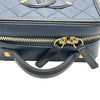 シャネル CHANEL CCフィリグリースモールバニティショルダーバッグ A93342 26番台 ネイビー ゴールド金具 キャビアスキン レディース ショルダーバッグ