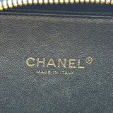 シャネル CHANEL CCフィリグリースモールバニティショルダーバッグ A93342 26番台 ネイビー ゴールド金具 キャビアスキン レディース ショルダーバッグ