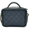 シャネル CHANEL CCフィリグリースモールバニティショルダーバッグ A93342 26番台 ネイビー ゴールド金具 キャビアスキン レディース ショルダーバッグ