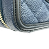 シャネル CHANEL CCフィリグリースモールバニティショルダーバッグ A93342 26番台 ネイビー ゴールド金具 キャビアスキン レディース ショルダーバッグ