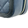 シャネル CHANEL CCフィリグリースモールバニティショルダーバッグ A93342 26番台 ネイビー ゴールド金具 キャビアスキン レディース ショルダーバッグ