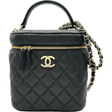 シャネル CHANEL マトラッセバニティケースショルダー AS2362 31番台 ブラック ゴールド金具 キャビアスキン レディース ショルダーバッグ